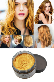 Mofajang Color Hair Wax Styling Pomade Silver Grandma Grey Disposable Natural Hair Strong Gel Cream Hair Dye for Women Men 120g