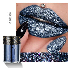 Load image into Gallery viewer, Pudaier Brand Shimmer Lip Gloss Color Cosmetic Waterproof Pigment Blue Black Shining Glitter Liquide Lipstick Beauty Makeup
