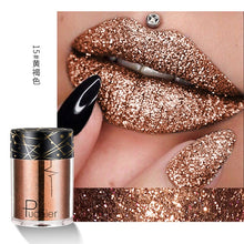 Load image into Gallery viewer, Pudaier Brand Shimmer Lip Gloss Color Cosmetic Waterproof Pigment Blue Black Shining Glitter Liquide Lipstick Beauty Makeup
