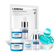 LANBENA Hyaluronic Acid Series Skin Care Moisturizing Facial Sheet Mask Eye Patches Face Serum Eye Cream Shrinking Pores 5 Sets