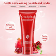 Foaming Facial Cleanser  Removes Blackhead  Pimples Acne Pores Spots Red Pomegranate Face Wash