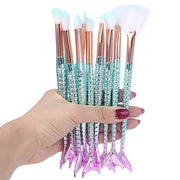 Makeup Brushes Kit Natural Tool Mermai Pencil Cosmetics Foundation Artist Mermaid Highlighter Face Set Of Bronzer Eyeshadow Lip