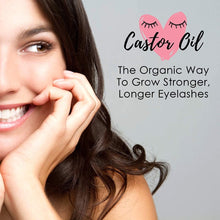 Load image into Gallery viewer, 100% Pure Organic Castor Oil Eyelash Serum 1 oz Cold-Pressed Natural Eyelash Hexane-freel with Mascara Brushes
