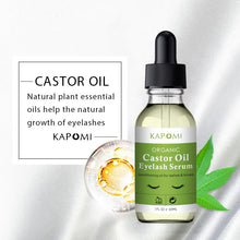 Load image into Gallery viewer, 100% Pure Organic Castor Oil Eyelash Serum 1 oz Cold-Pressed Natural Eyelash Hexane-freel with Mascara Brushes
