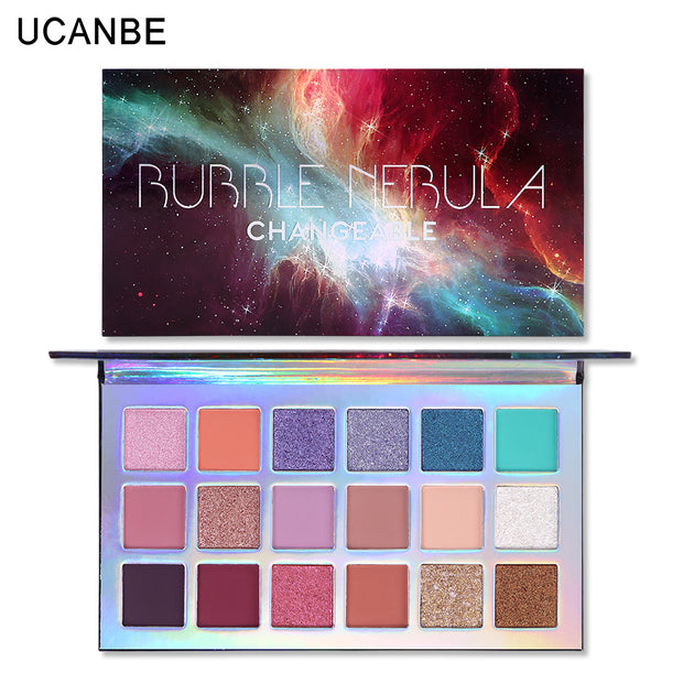Changeable  Bubble Nebula 18 Colors Eyeshadow Makeup Palette Stunning Multi-reflective Shimmer Glitter Eye Shadow