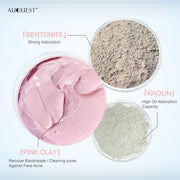 Auquest 50g Pink Clay Mask Pore Blackhead Deep Cleansing Mask Against Face Acne Exfoliating Facial Beauty Skin Care