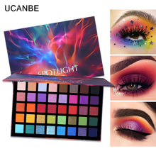 Load image into Gallery viewer, UCANBE Spotlight 40 Color Eye Shadow Palette Colorful Artist Shimmer Glitter Matte Pigmented Powder Pressed Eyeshadow Makeup Kit
