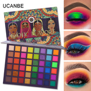 UCANBE Exotic Flavors Eyeshadow Palette 48 Color Pressed Glitter Shimmer Matte Green Eye Shadow Neon Metallic Makeup Cosmetics