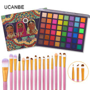 UCANBE Exotic Flavors Eyeshadow Palette 48 Color Pressed Glitter Shimmer Matte Green Eye Shadow Neon Metallic Makeup Cosmetics