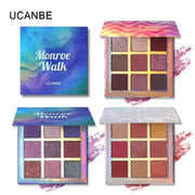 UCANBE Brand 3pcs/set Shimmer Matte Eyeshadow Makeup Palette Holographic Glow Pigment Nude Eye Shadow Long Lasting Cosmetics Set