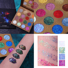 Load image into Gallery viewer, UCANBE 16 Color Shining Glitter Application Eye Shadow Paste Eye Face Body Highlight Festival Makeup Metallic Eyeshadow Palette
