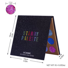 Load image into Gallery viewer, UCANBE 16 Color Shining Glitter Application Eye Shadow Paste Eye Face Body Highlight Festival Makeup Metallic Eyeshadow Palette
