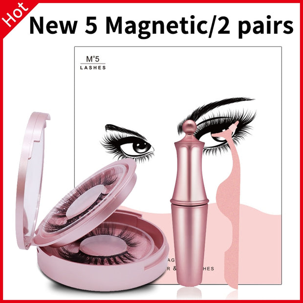 SexyGo Magnetic Eyelashes with eyeliner natural 3D Mink False Eyelashes Liquid Eyeliner & Tweezer Set & Waterproof Eyeliner