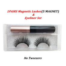 Load image into Gallery viewer, SexyGo Magnetic Eyelashes with eyeliner natural 3D Mink False Eyelashes Liquid Eyeliner &amp; Tweezer Set &amp; Waterproof Eyeliner
