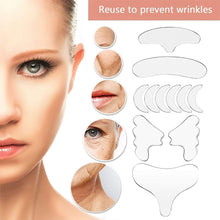 Load image into Gallery viewer, 11Pcs Reusable Silicone Wrinkle Removal Sticker Face Forehead Neck Eye Sticker Pad Anti Wrinkle Aging Skin Lifting Care Patch
