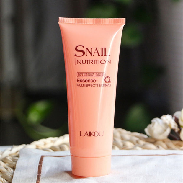 LAIKOU Snail Facial Cleanser Facial Cleansing Rich Foaming Organic Natural Gel Daily Face Wash Anti Aging Deep Cleansing